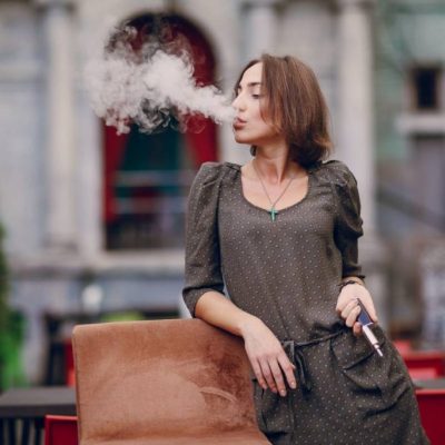 girl with E-cigarette